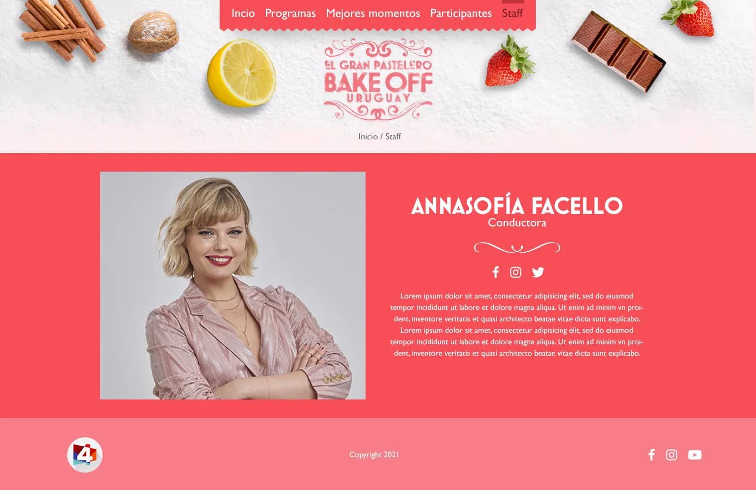 Perfil de la conductora, Annasofía Facello