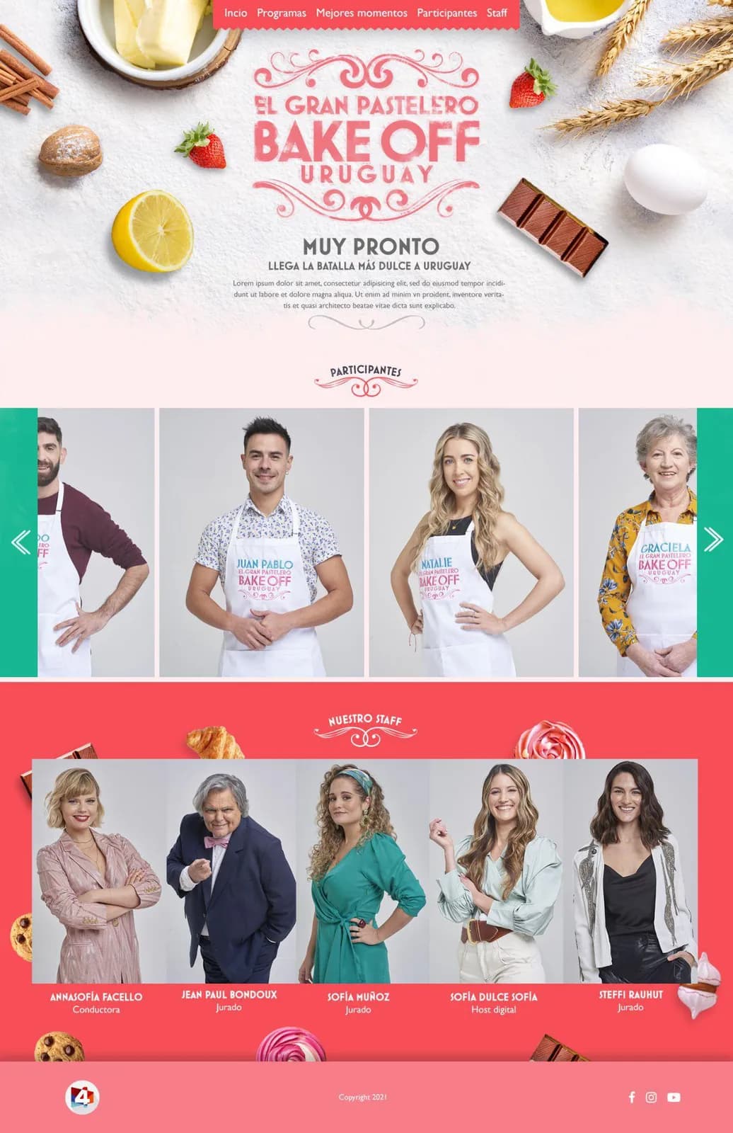 La portada del sitio