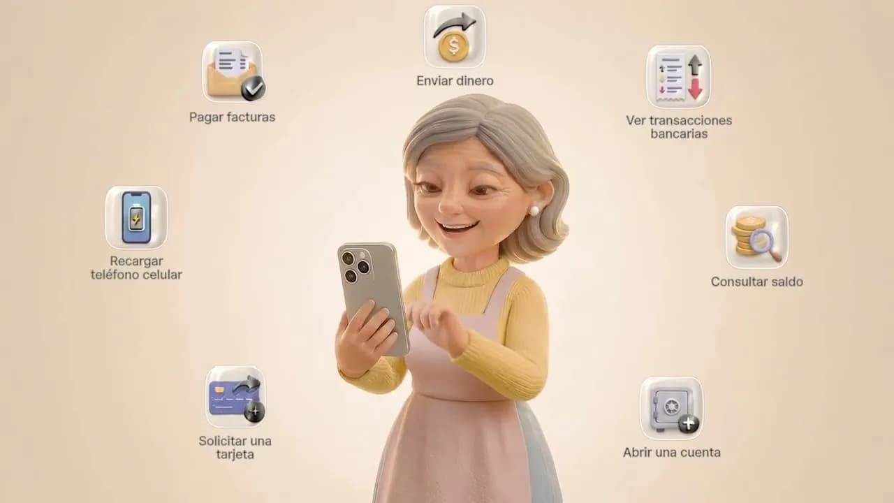 Susy y el menú de la banca digital