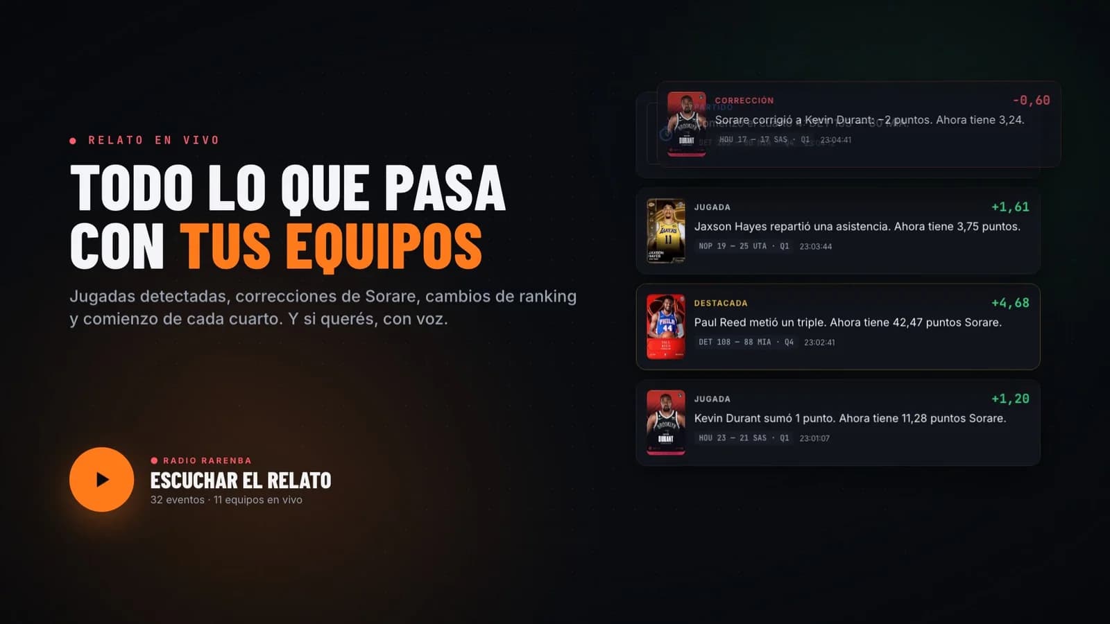 El relato en vivo de lo que pasa con tus equipos