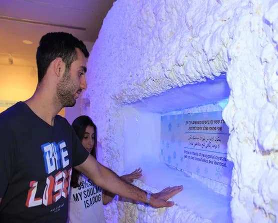 La pared de hielo para tocar